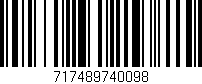 Código de barras (EAN, GTIN, SKU, ISBN): '717489740098'