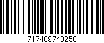 Código de barras (EAN, GTIN, SKU, ISBN): '717489740258'