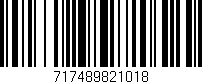 Código de barras (EAN, GTIN, SKU, ISBN): '717489821018'