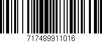 Código de barras (EAN, GTIN, SKU, ISBN): '717489911016'