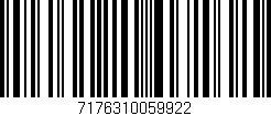 Código de barras (EAN, GTIN, SKU, ISBN): '7176310059922'