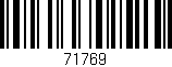 Código de barras (EAN, GTIN, SKU, ISBN): '71769'