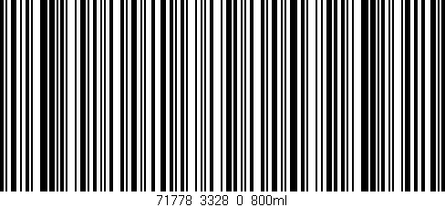 Código de barras (EAN, GTIN, SKU, ISBN): '71778_3328_0_800ml'