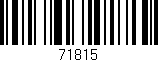 Código de barras (EAN, GTIN, SKU, ISBN): '71815'
