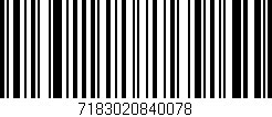 Código de barras (EAN, GTIN, SKU, ISBN): '7183020840078'