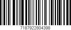 Código de barras (EAN, GTIN, SKU, ISBN): '7187922804398'