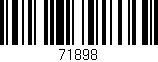 Código de barras (EAN, GTIN, SKU, ISBN): '71898'