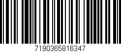 Código de barras (EAN, GTIN, SKU, ISBN): '7190365816347'