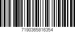 Código de barras (EAN, GTIN, SKU, ISBN): '7190365816354'