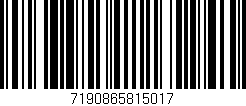 Código de barras (EAN, GTIN, SKU, ISBN): '7190865815017'