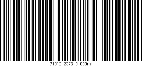 Código de barras (EAN, GTIN, SKU, ISBN): '71912_2376_0_800ml'