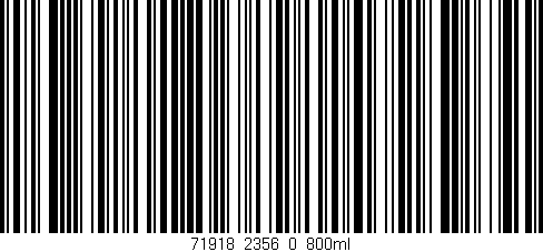 Código de barras (EAN, GTIN, SKU, ISBN): '71918_2356_0_800ml'