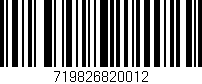 Código de barras (EAN, GTIN, SKU, ISBN): '719826820012'