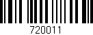 Código de barras (EAN, GTIN, SKU, ISBN): '720011'
