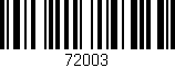 Código de barras (EAN, GTIN, SKU, ISBN): '72003'