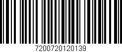 Código de barras (EAN, GTIN, SKU, ISBN): '7200720120139'