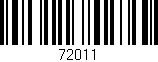 Código de barras (EAN, GTIN, SKU, ISBN): '72011'