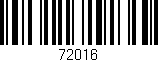 Código de barras (EAN, GTIN, SKU, ISBN): '72016'