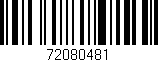 Código de barras (EAN, GTIN, SKU, ISBN): '72080481'