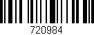 Código de barras (EAN, GTIN, SKU, ISBN): '720984'