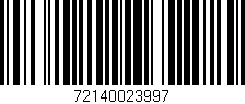 Código de barras (EAN, GTIN, SKU, ISBN): '72140023997'