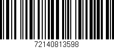 Código de barras (EAN, GTIN, SKU, ISBN): '72140813598'