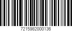 Código de barras (EAN, GTIN, SKU, ISBN): '7215982000136'
