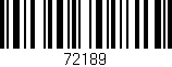 Código de barras (EAN, GTIN, SKU, ISBN): '72189'