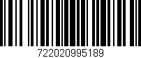 Código de barras (EAN, GTIN, SKU, ISBN): '722020995189'