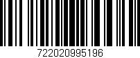 Código de barras (EAN, GTIN, SKU, ISBN): '722020995196'