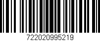 Código de barras (EAN, GTIN, SKU, ISBN): '722020995219'