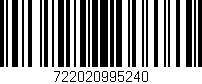 Código de barras (EAN, GTIN, SKU, ISBN): '722020995240'