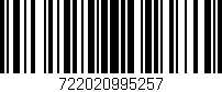 Código de barras (EAN, GTIN, SKU, ISBN): '722020995257'