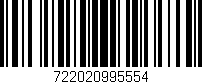 Código de barras (EAN, GTIN, SKU, ISBN): '722020995554'