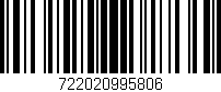 Código de barras (EAN, GTIN, SKU, ISBN): '722020995806'