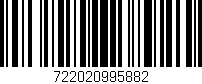 Código de barras (EAN, GTIN, SKU, ISBN): '722020995882'