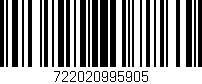 Código de barras (EAN, GTIN, SKU, ISBN): '722020995905'