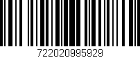 Código de barras (EAN, GTIN, SKU, ISBN): '722020995929'