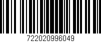 Código de barras (EAN, GTIN, SKU, ISBN): '722020996049'