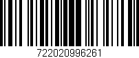 Código de barras (EAN, GTIN, SKU, ISBN): '722020996261'
