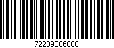 Código de barras (EAN, GTIN, SKU, ISBN): '72239306000'