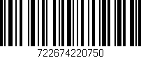 Código de barras (EAN, GTIN, SKU, ISBN): '722674220750'