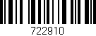 Código de barras (EAN, GTIN, SKU, ISBN): '722910'