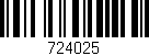 Código de barras (EAN, GTIN, SKU, ISBN): '724025'