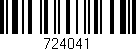 Código de barras (EAN, GTIN, SKU, ISBN): '724041'