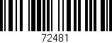 Código de barras (EAN, GTIN, SKU, ISBN): '72481'