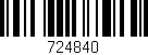 Código de barras (EAN, GTIN, SKU, ISBN): '724840'