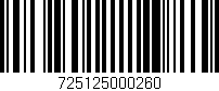Código de barras (EAN, GTIN, SKU, ISBN): '725125000260'