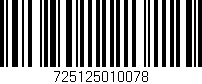 Código de barras (EAN, GTIN, SKU, ISBN): '725125010078'