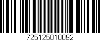 Código de barras (EAN, GTIN, SKU, ISBN): '725125010092'